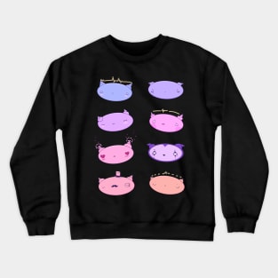 Cute robot emotion faces Crewneck Sweatshirt